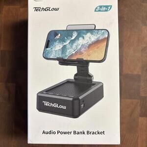TechGlow Gifts for Men Women Foldable Cellphone Stand with Bluetooth Speaker
